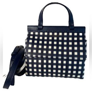 Tory Burch NWT Block-T Mini Satchel Navy Soleil $300 NWT